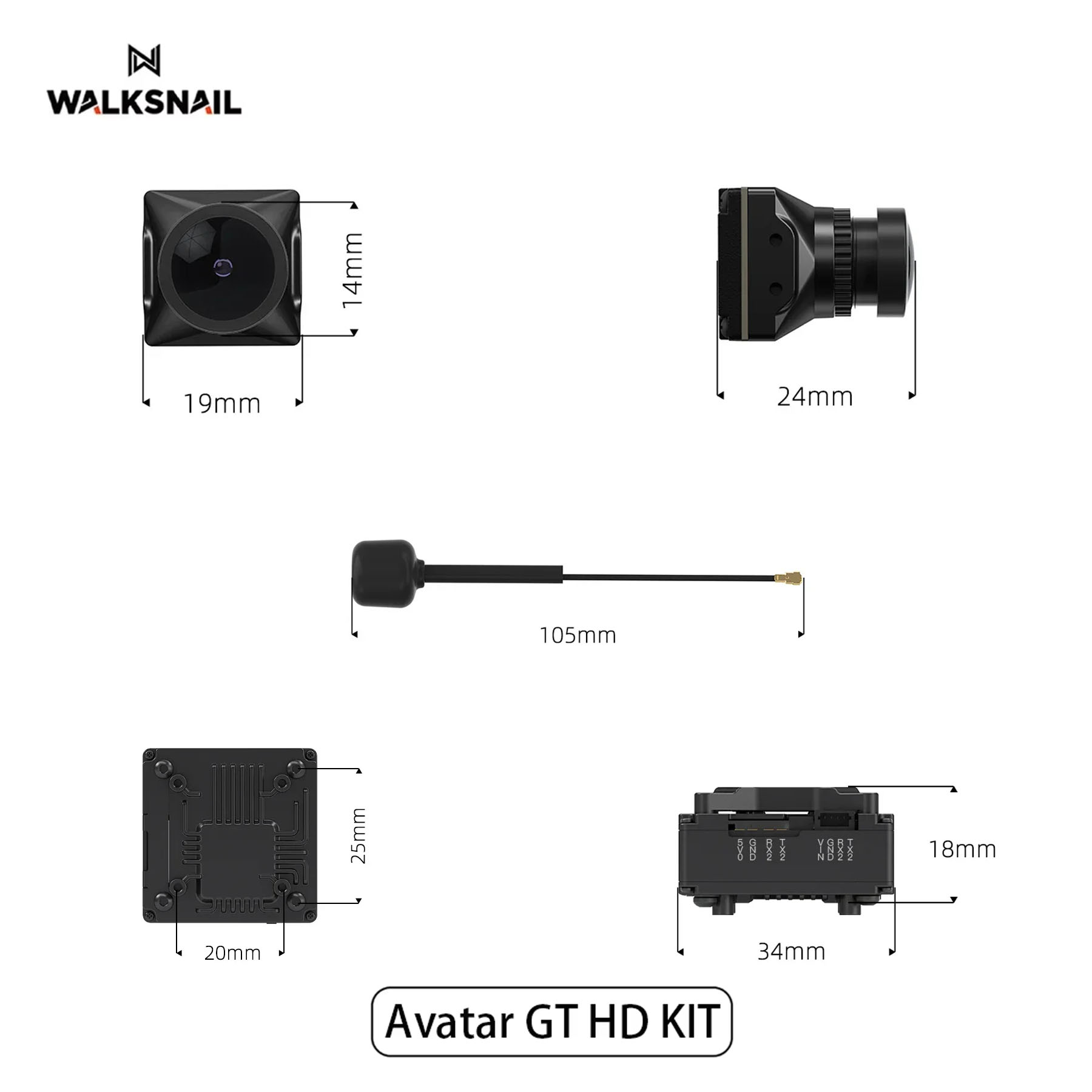 Walksnail Avatar GT HD KIT 2W  - Fpv Drone Kit 评论和价格