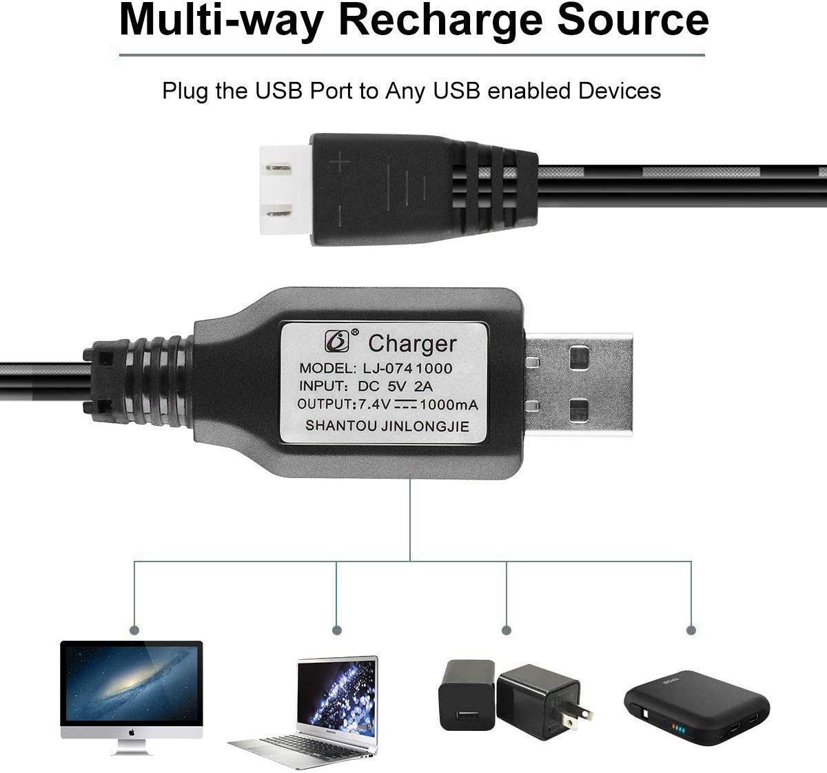 1-Pack XH-3P Balance 7.4V 1A L - Fpv Drone Charger 评论和价格