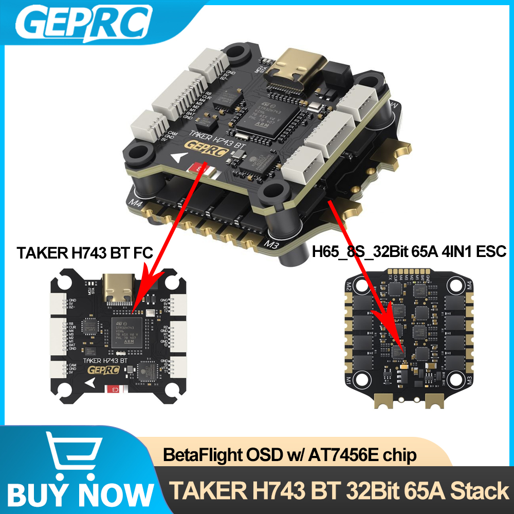 GEPRC TAKER H743 BT 32Bit 65A  - Fpv Drone Flight Controller 评论和价格