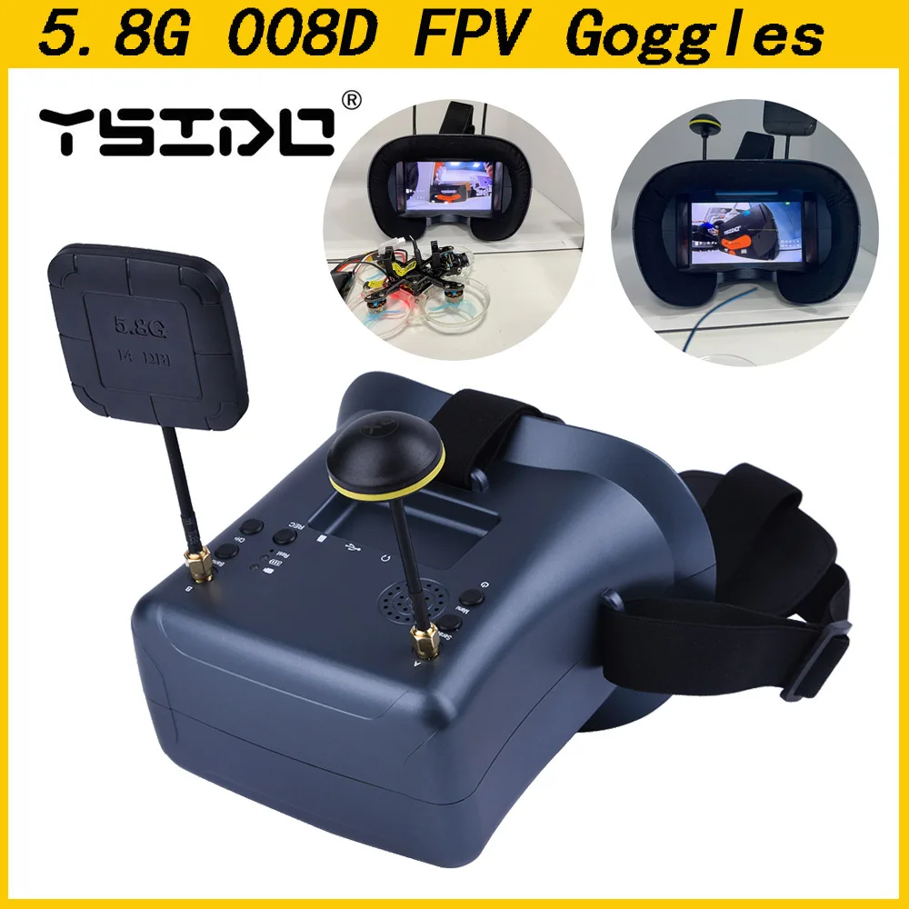 5.8G 40CH 4.3 Inch 800*480 Vid - Fpv Drone Goggles 评论和价格